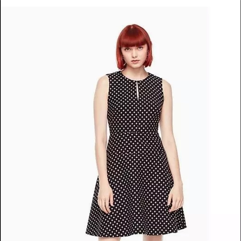 NWT Kate Spade diamond jacquard a line dress